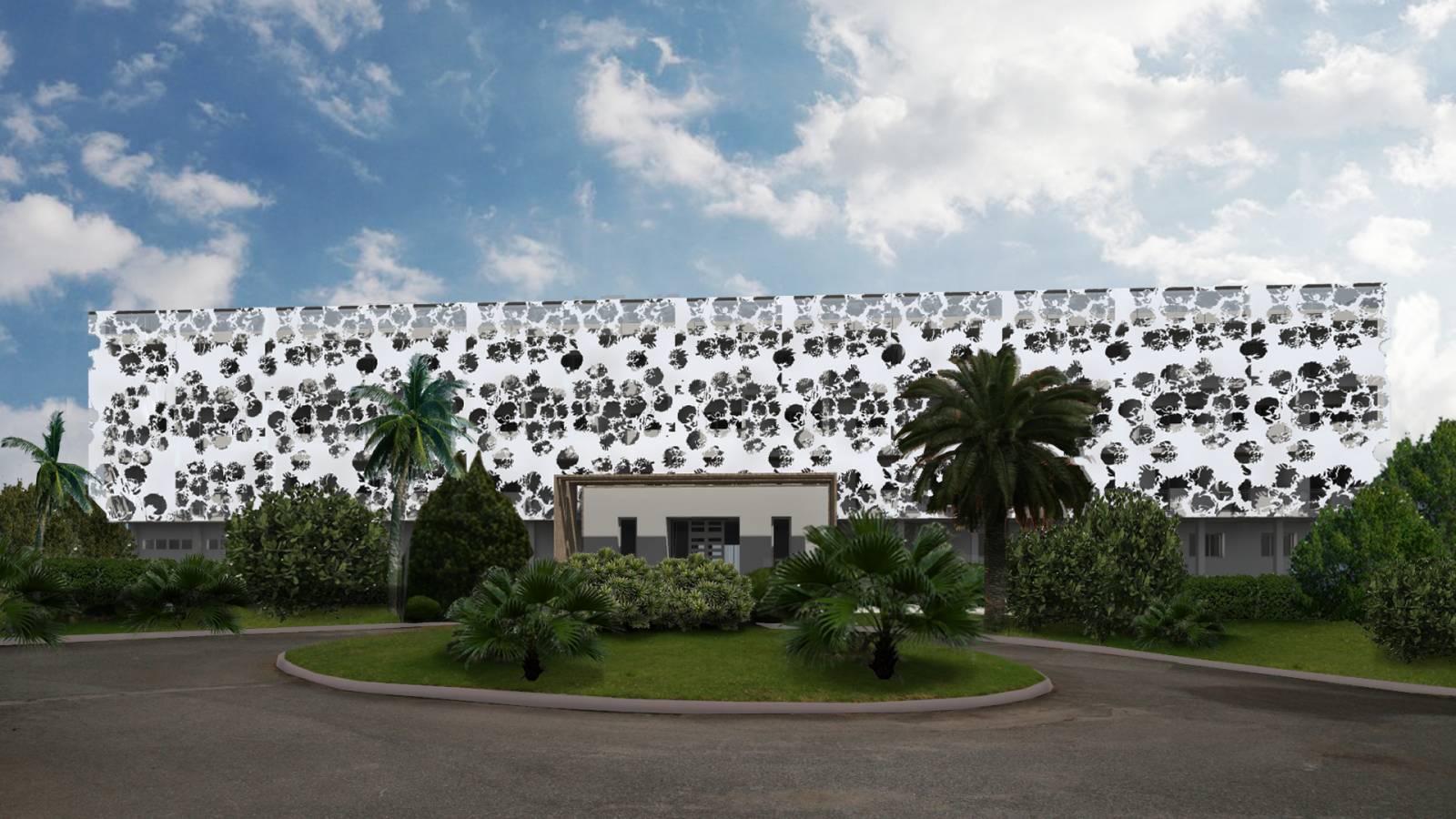 Conception d'une façade d'hôtel haut de gamme en corse 