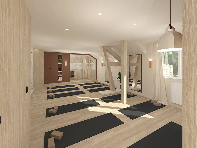 Agencement d'une salle de yoga sur mesure