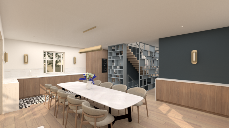 Agencement d'un esc&alier sur mesure 