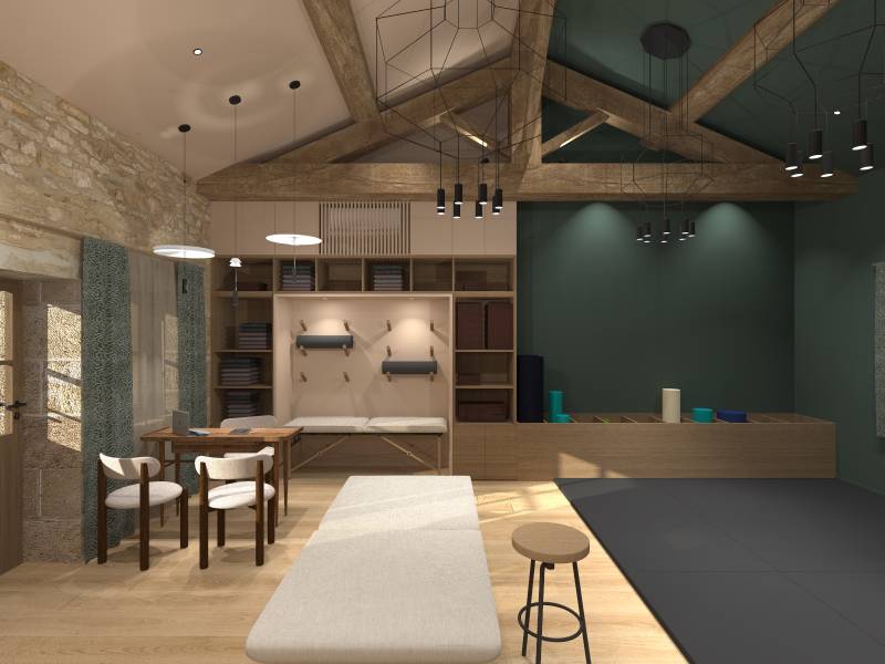 Espace professionnel, divisé par la couleur