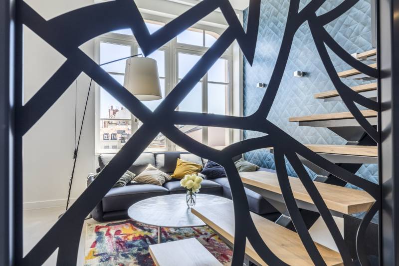 Agencement d'un loft et garde corp en acier Lyon