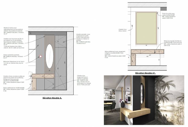 Détails des agencements sur mesure