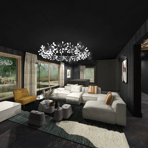 Équilibre subtil : l’harmonie entre ombre et lumière dans un intérieur moderne