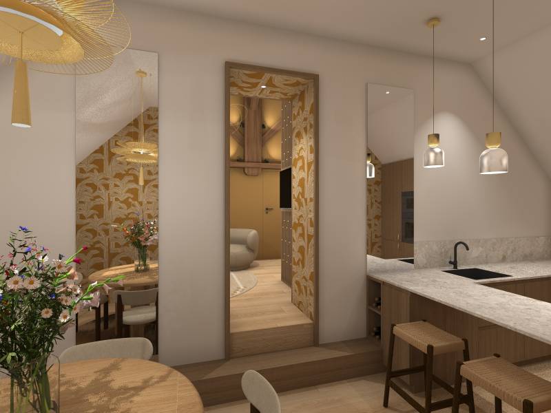 Création d'un rythme visuel avec les miroirs et l'ouverture