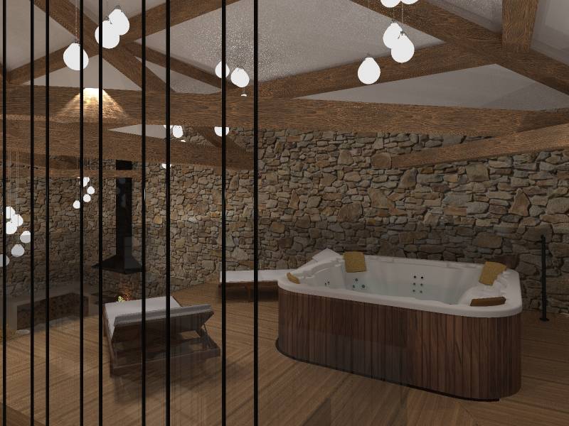 Espace de détente et agencement sur mesure dans une vieille maison