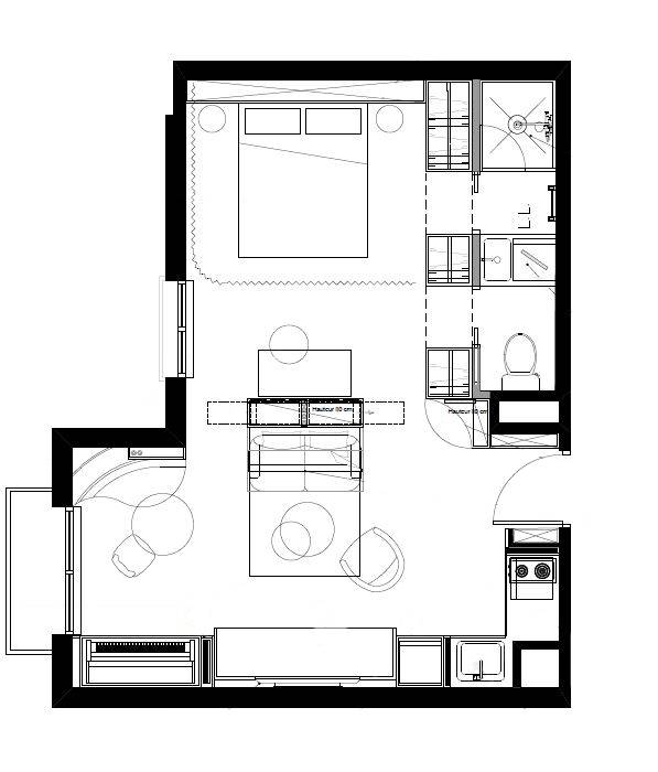 Rénovation d'un petit studio par un designer à Paris